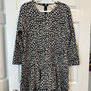 Michael Kors long sleeved drop waisted dress XL